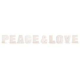 Peace & Love dekorace nápis