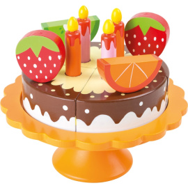  small foot Dřevěný narozeninový ovocný dort [10167]