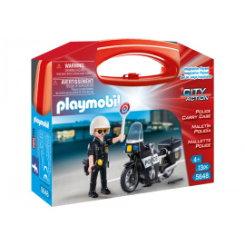 Playmobil 5648 Přenosný box - Policista s motorkou