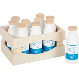 Small Foot Dřevěná přepravka s láhvemi na mléko Fresh [12354]