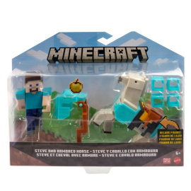 Mattel Minecraft Armored Horse and Steve [HDV39]