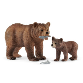 Schleich Medvěd grizzly – matka s mládětem (42473)